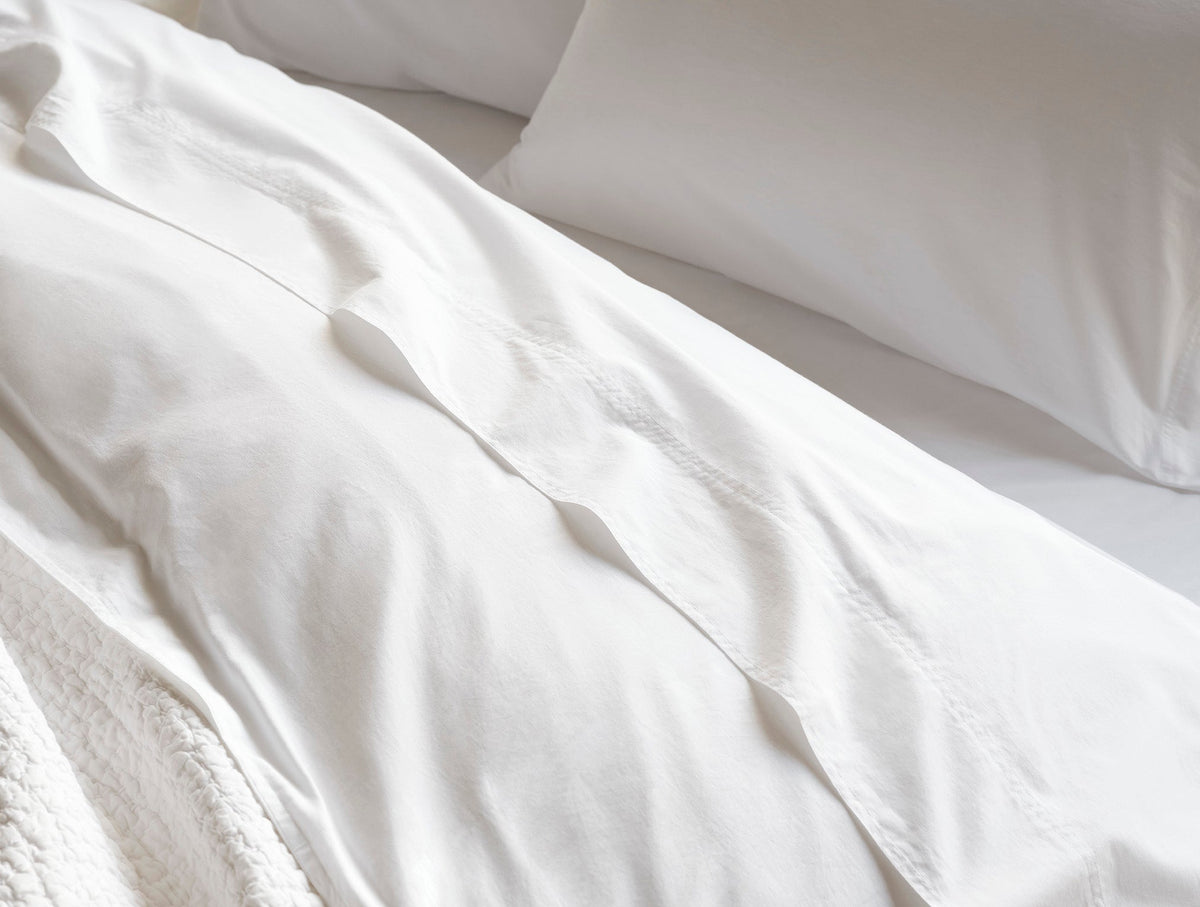 Bed Sheet Set, Organic Crinkled Percale, Lightweight Design for Everyday Bedroom Comfort and Guest Rooms, 5 Size Options image 4