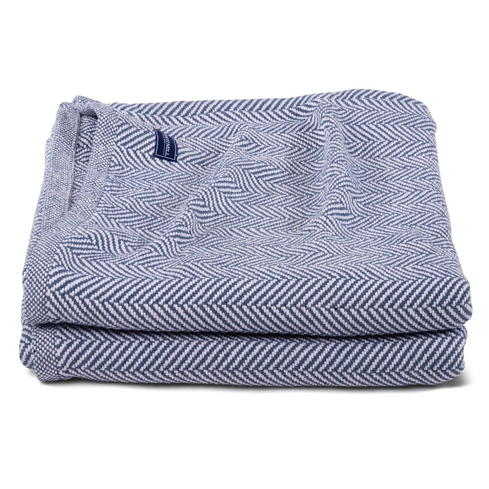 Cozy Throw Blanket, Penobscot Cotton Indigo for Living Rooms, Bedrooms and Everyday Lounging, 4 Size Options image 4