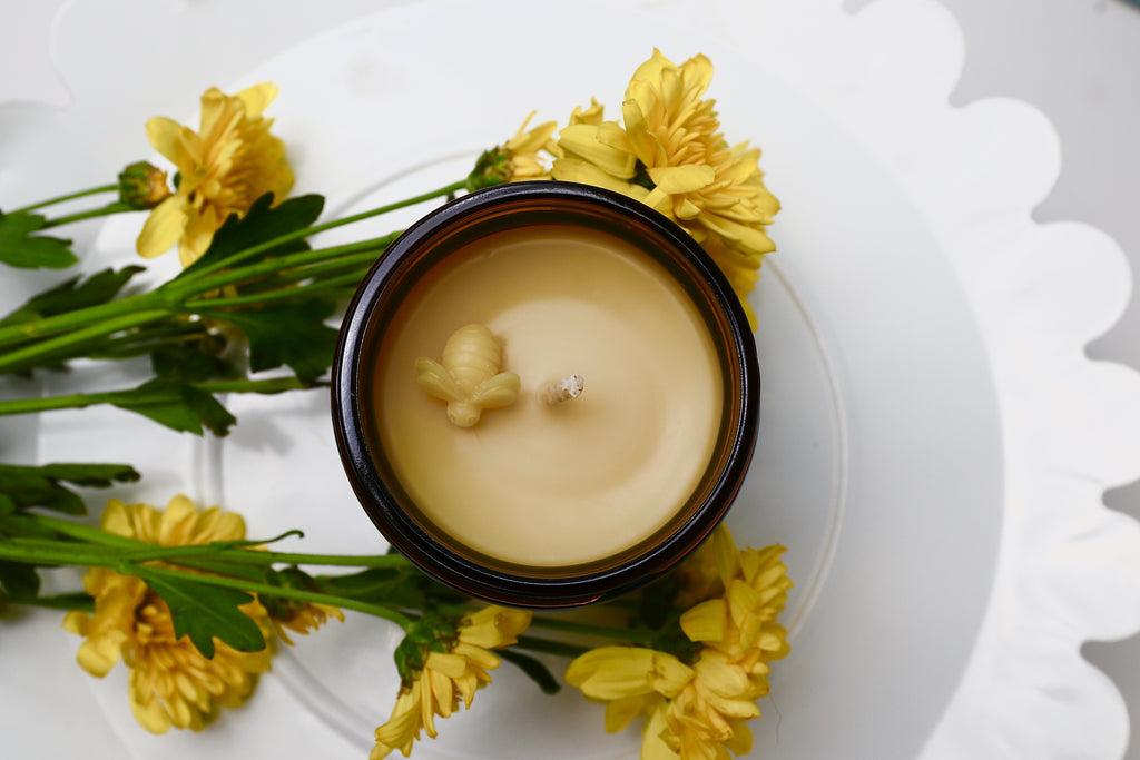 Decorative Candle, Happy Place Beeswax for Entryways, Mantels and Everyday Home Ambience, 2 Size Options image 4