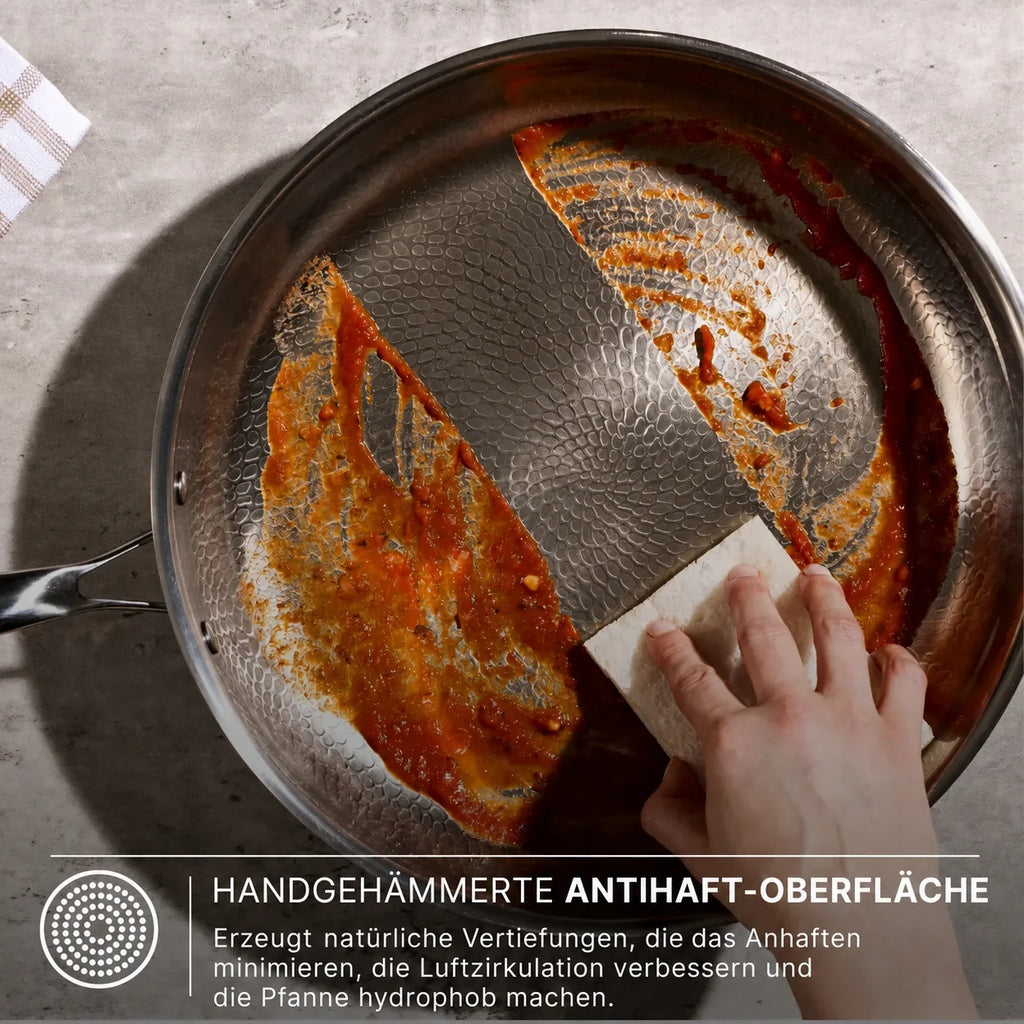 Kitchen Cookware, Titanium Hammered Pan Pro Standard for Everyday Meals and Home Cooking, Designed for Stovetop Cooking and Daily Meal Prep image 4