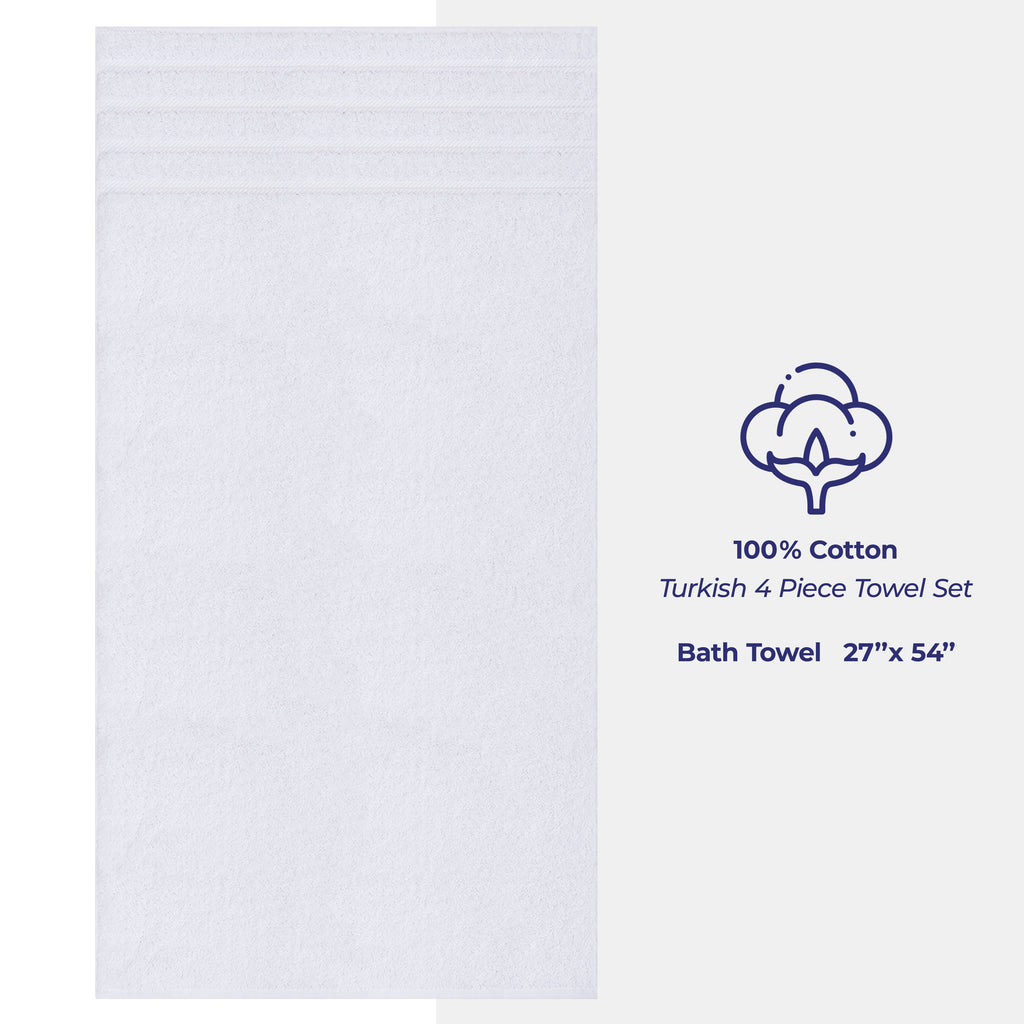 Bath Towel Set, 100% Cotton Turkish Towels for Bathroom, 4 for Home Bathrooms and Everyday Care, 21 Color Options image 4