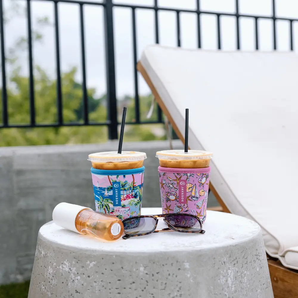 Reusable Cup Sleeve, Beachside Bliss, Lightweight Design, Neoprene Construction for Coffee Cups, Daily Commutes and Dry Hands image 4