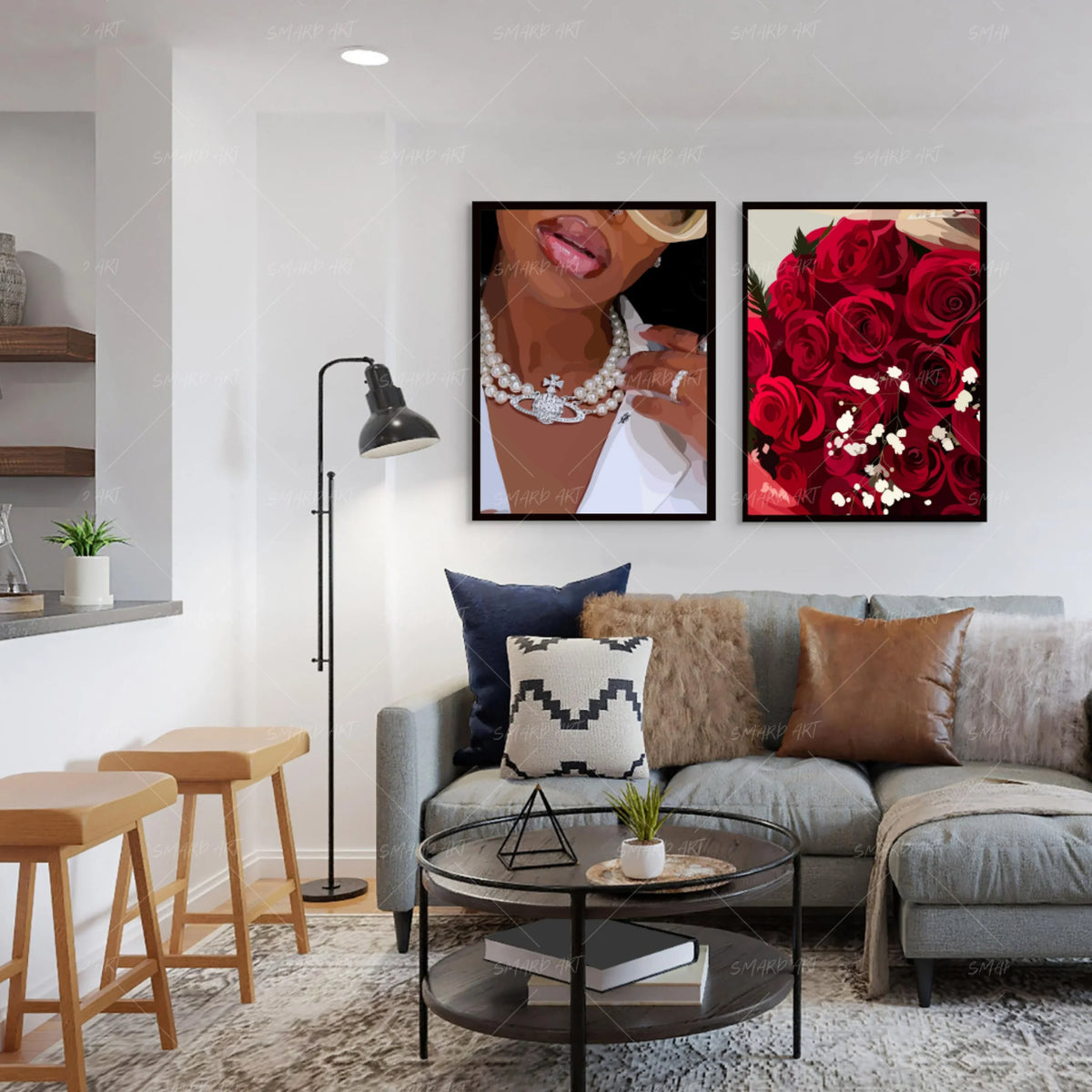 Wall Art Print, Red Roses for Living Rooms, Bedrooms and Home Offices, 4 Size Options, Designed for Gallery Walls and Modern Room Decor image 4