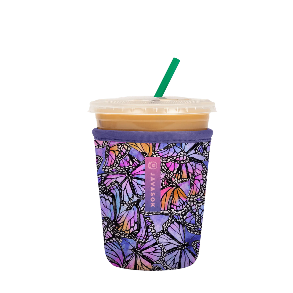 Reusable Cup Sleeve, Butterfly Galaxy, Lightweight Design, Neoprene Construction for Coffee Cups, Daily Commutes and Dry Hands image 4