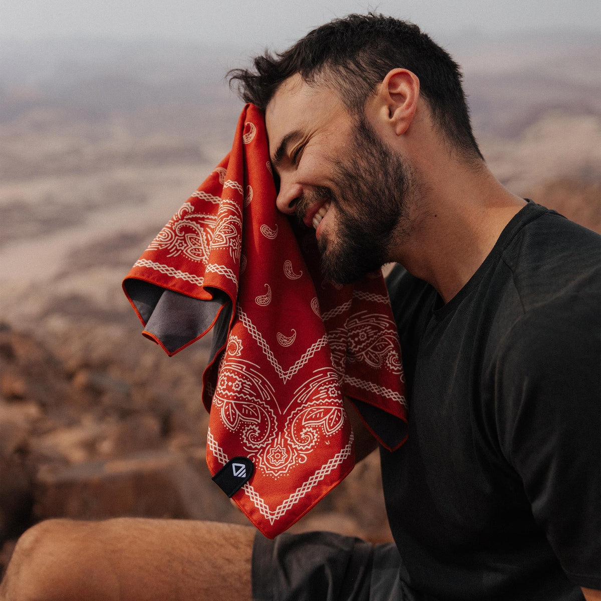 Bath Linen, Bandana Towel: Paisley Red for Home Bathrooms and Everyday Care, Designed for Daily Bathroom Routines and Guest Baths image 4