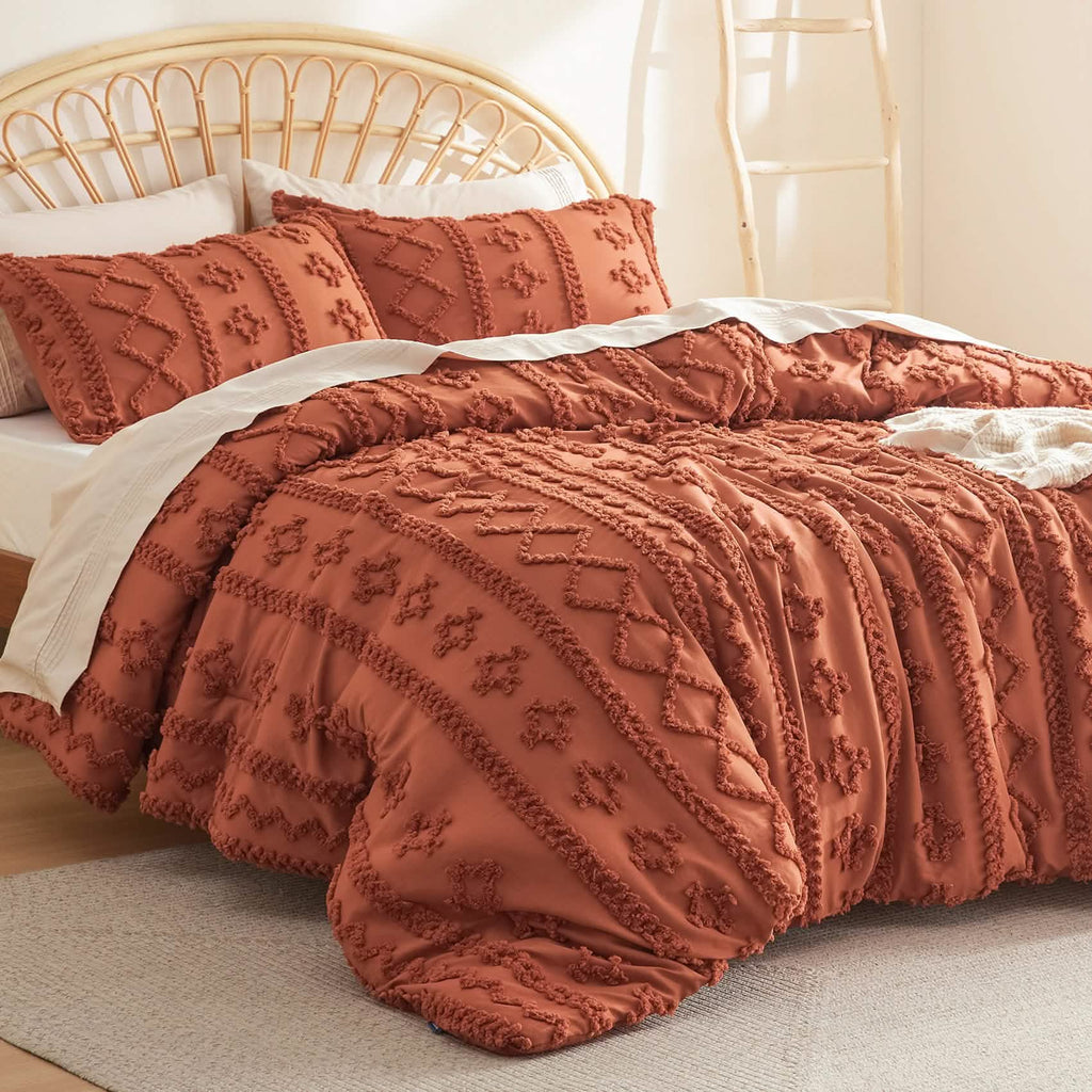 Bed Comforter, Boho Deluxe Embroidery Set, Breathable Construction, Machine-Washable Care for Everyday Bedding and Comfortable Sleep image 4