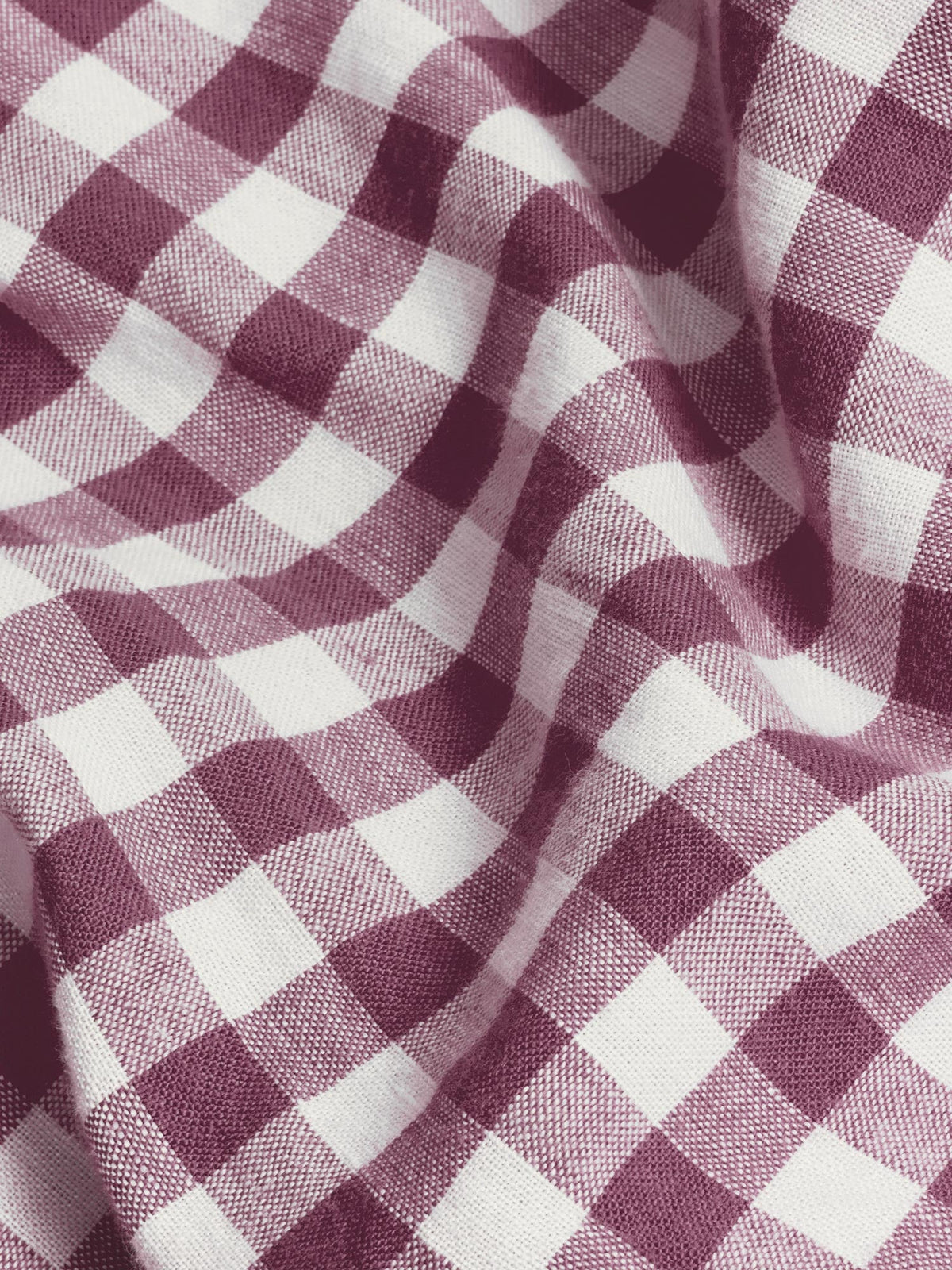 Duvet Cover, Berry Gingham 100% Linen for Everyday Bedding, Guest Bedrooms and Comforter Protection, 2 Size Options image 4