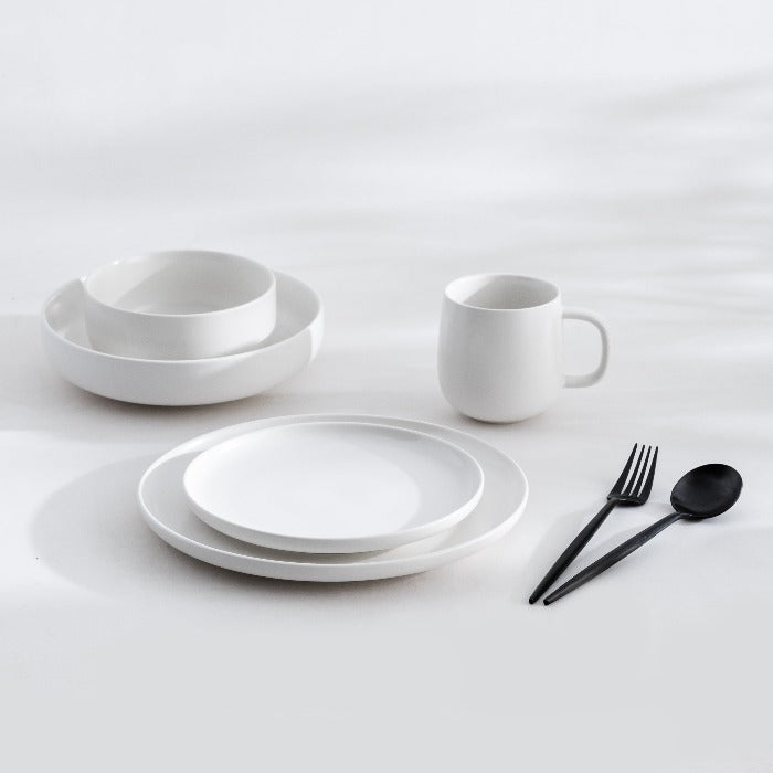Dinnerware, Minimalist Salad Plate for Everyday Meals and Table Settings, 4 Sizes and 5 Colors image 4