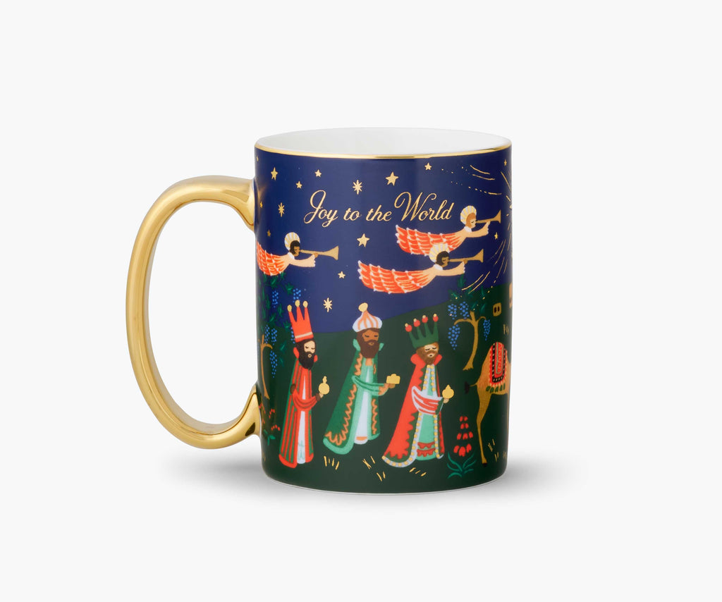 Coffee Mug, Holiday Porcelain Nativity Scene for Kitchen Tables, Workspaces and Daily Hydration image 4