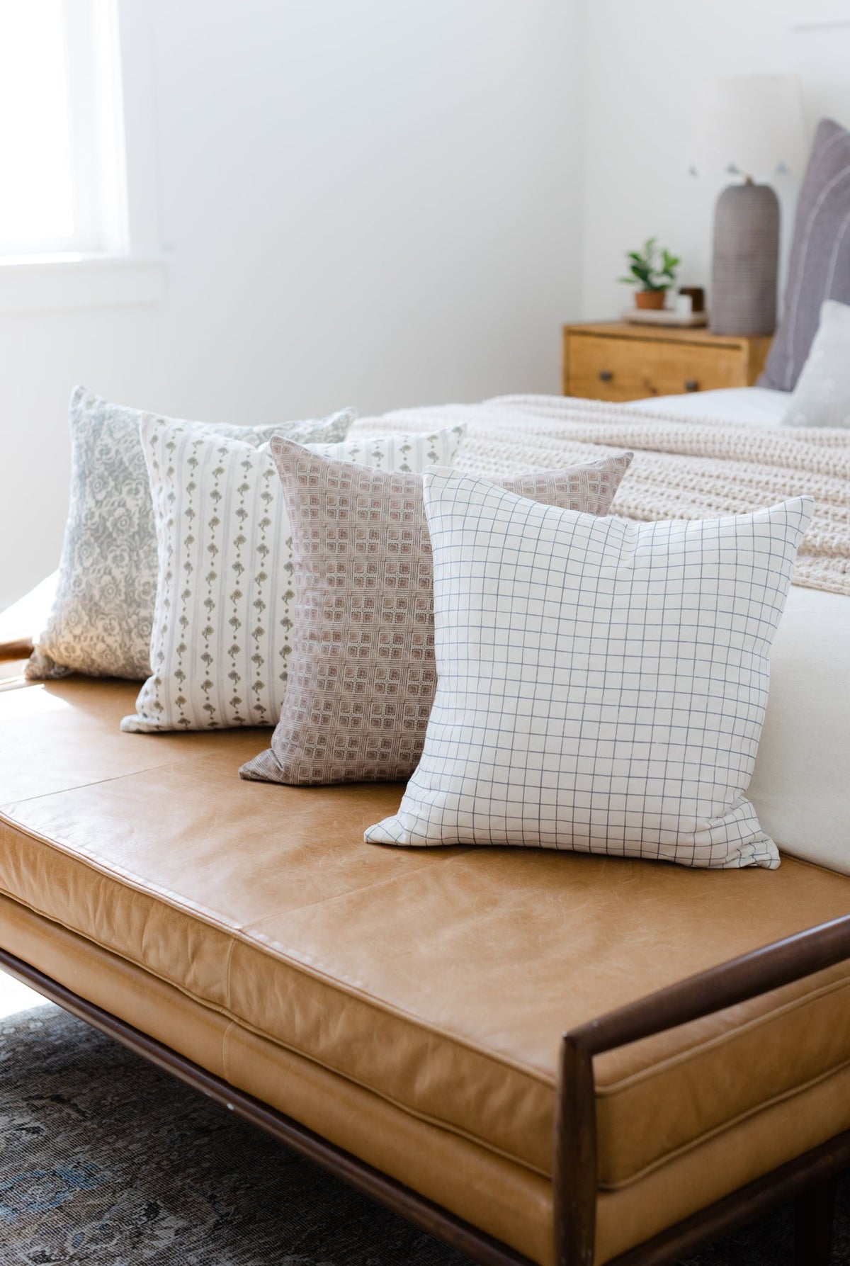 Decorative Pillow Cover Set, Margot 4 Pack 22", Machine-Washable Care for Bedroom Styling and Living Room Decor image 4