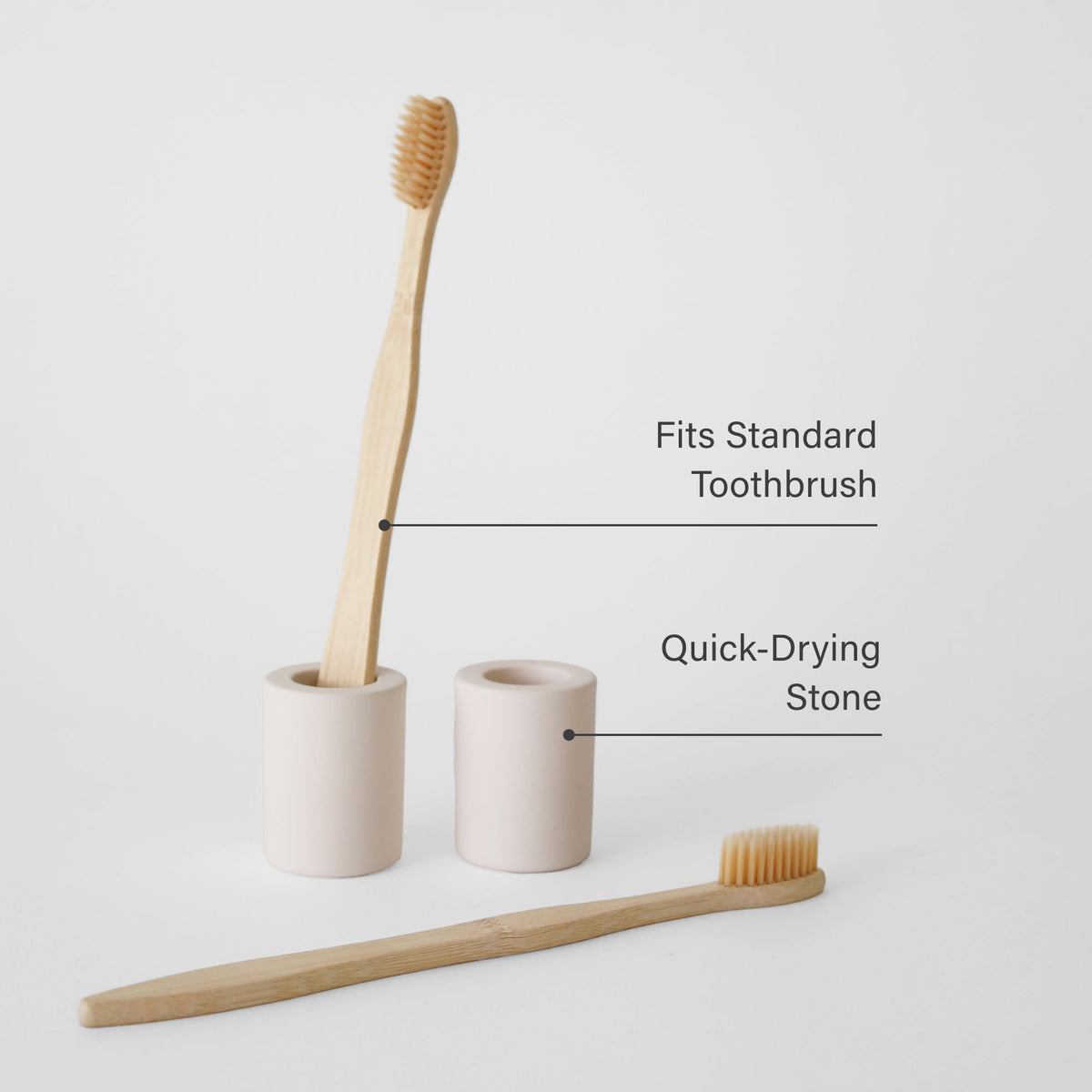 Bathroom Accessory, Small Toothbrush Holder for Vanity Organization and Everyday Bathroom Use, 2 Color Options image 4