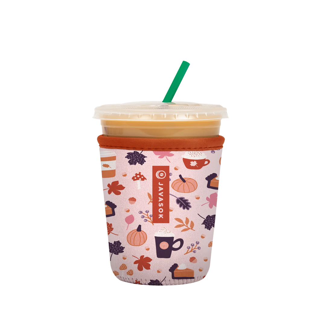 Reusable Cup Sleeve, PSL, Neoprene Construction for Coffee Cups, Daily Commutes and Dry Hands, 3 Size Options image 4