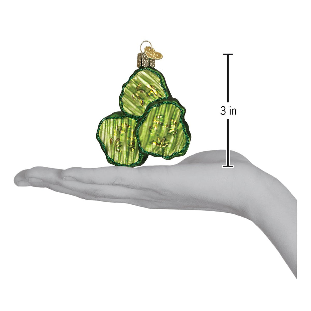 Seasonal Home Decor, Pickle Chips Ornament for Holiday Displays, Shelves and Festive Rooms image 4