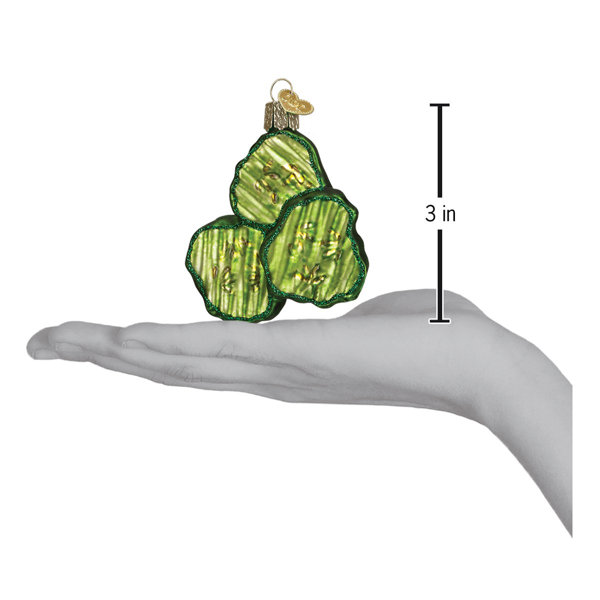Seasonal Home Decor, Pickle Chips Ornament for Holiday Displays, Shelves and Festive Rooms image 4