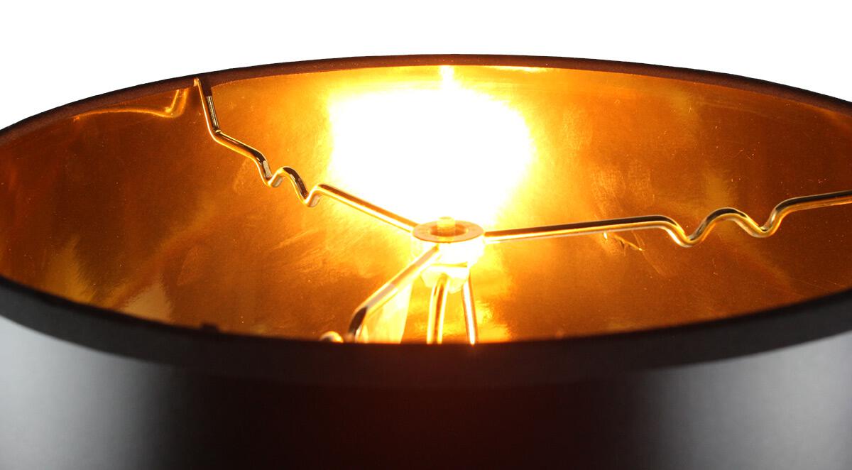 Lamp Shade, 16"W x 11"H Black Parchment Gold Lined Floor for Table Lamps, Floor Lamps and Home Lighting image 4