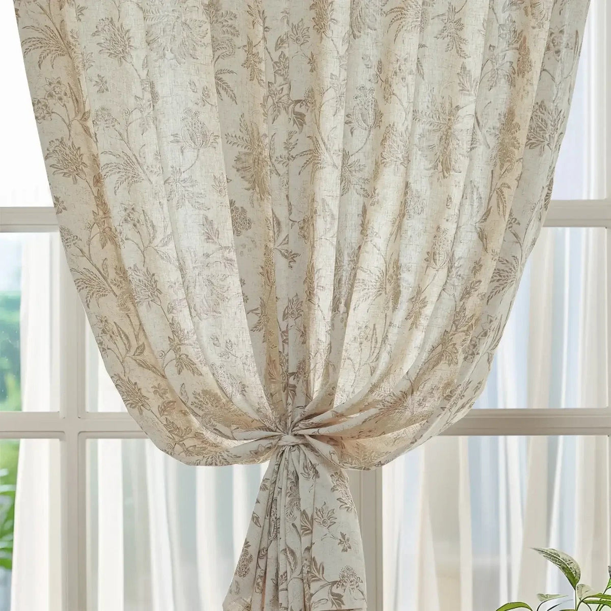 Window Curtain, Vintage Botanical Vine & Multi Floral Curtains for Windows, Room Styling and Everyday Privacy, 5 Sizes and 4 Colors image 4