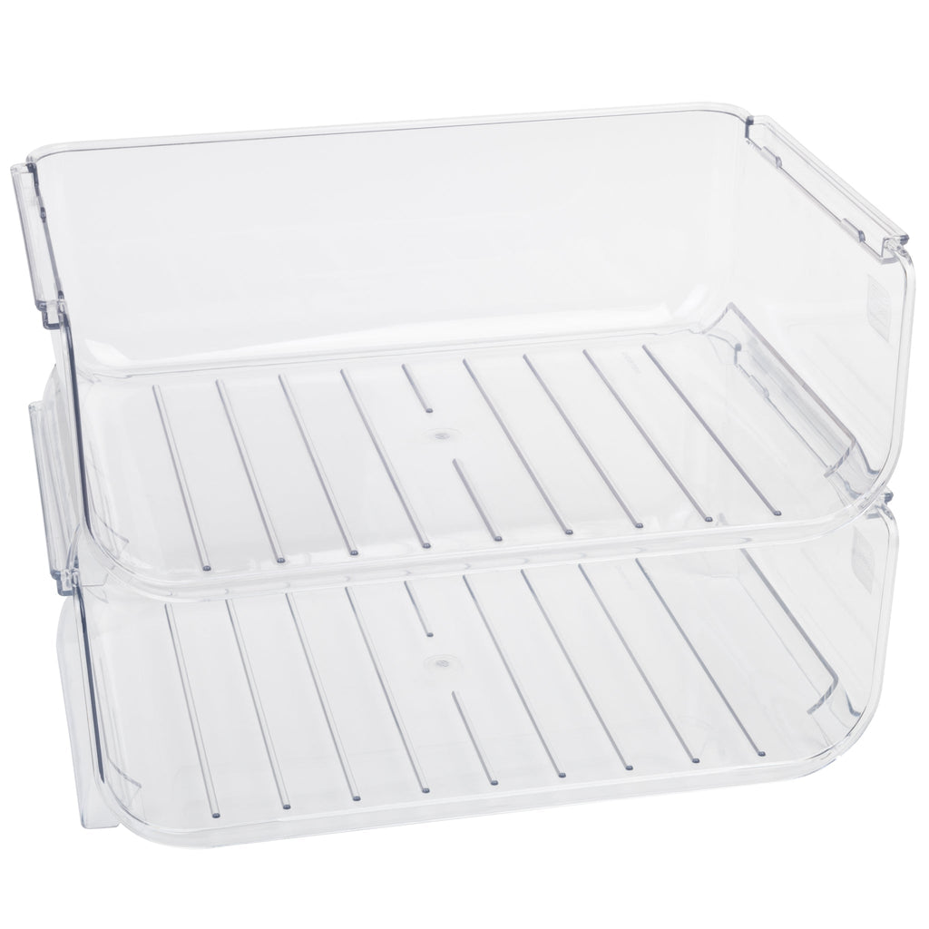 Home Storage Organizer, Clear Stackable Bottle 2 Pack for Bedrooms, Laundry Rooms and Living Spaces image 4