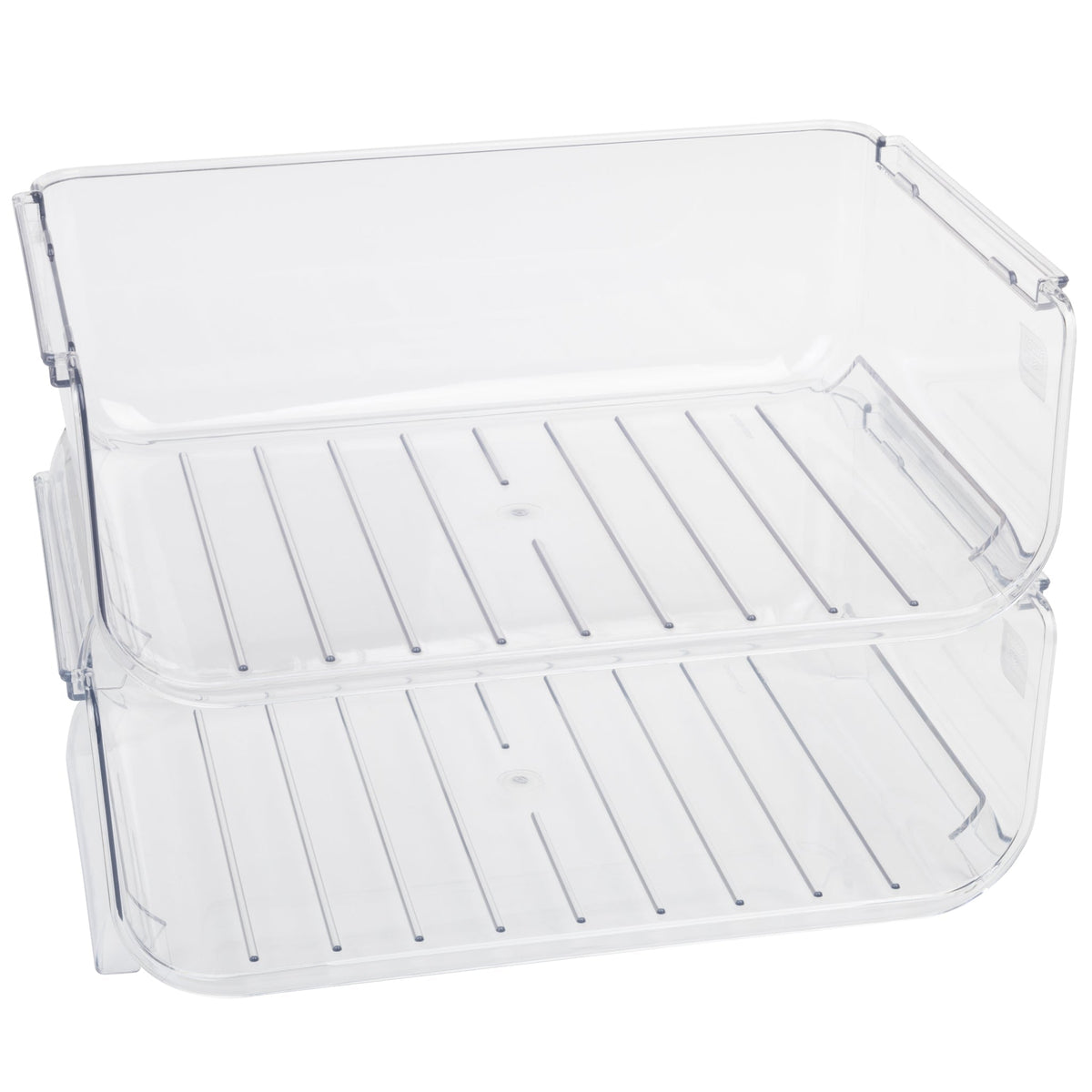 Home Storage Organizer, Clear Stackable Bottle 2 Pack for Bedrooms, Laundry Rooms and Living Spaces image 4