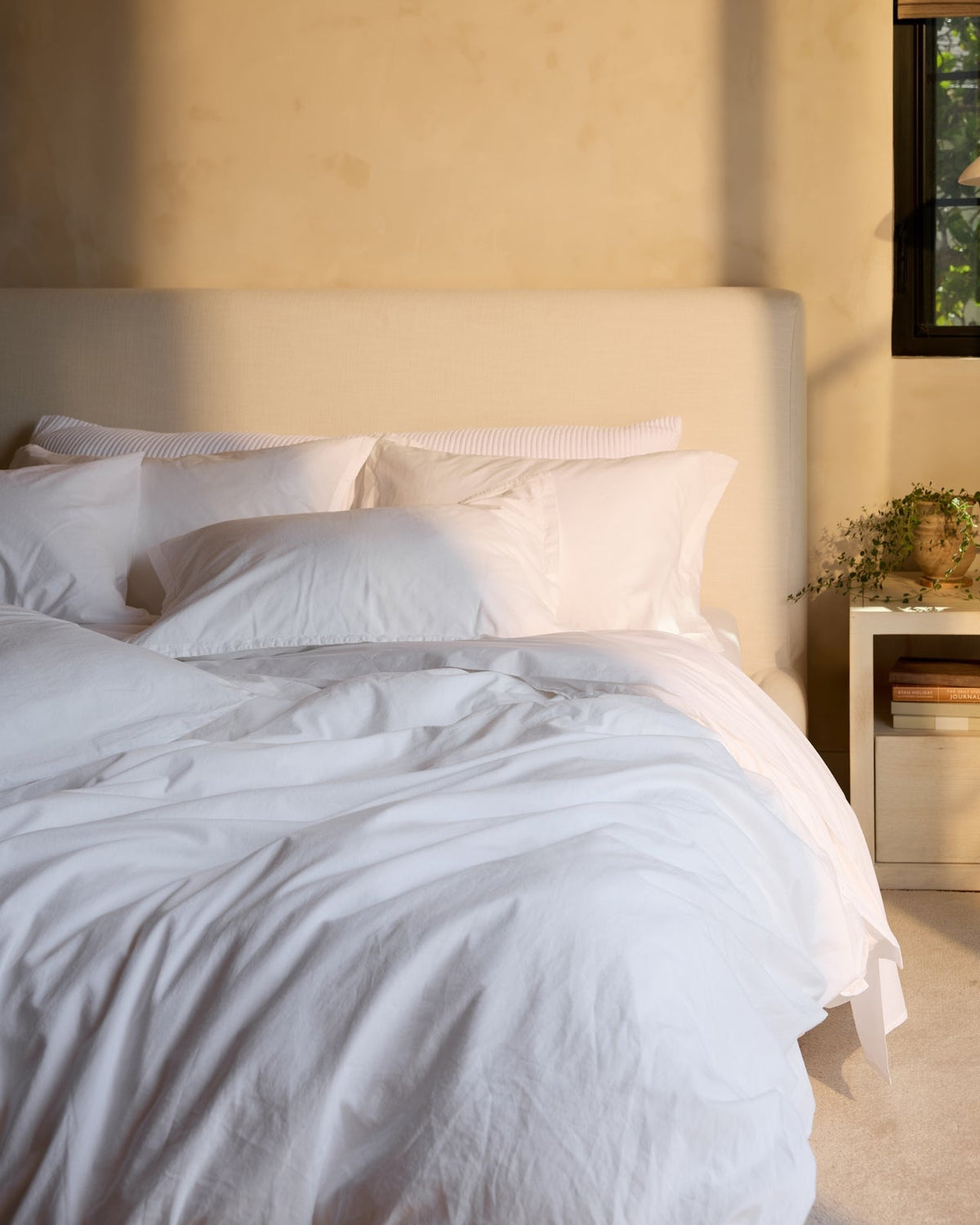 Duvet Cover, Percale (White), Lightweight Design for Everyday Bedding, Guest Bedrooms and Comforter Protection, 3 Size Options image 4