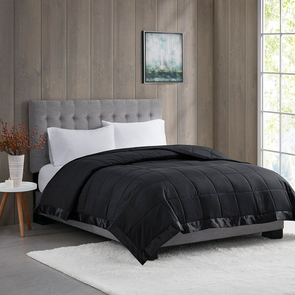 Cozy Throw Blanket, Windom Lightweight Down Alternative with Satin, Machine-Washable Care for Living Rooms, Bedrooms and Everyday Lounging image 4