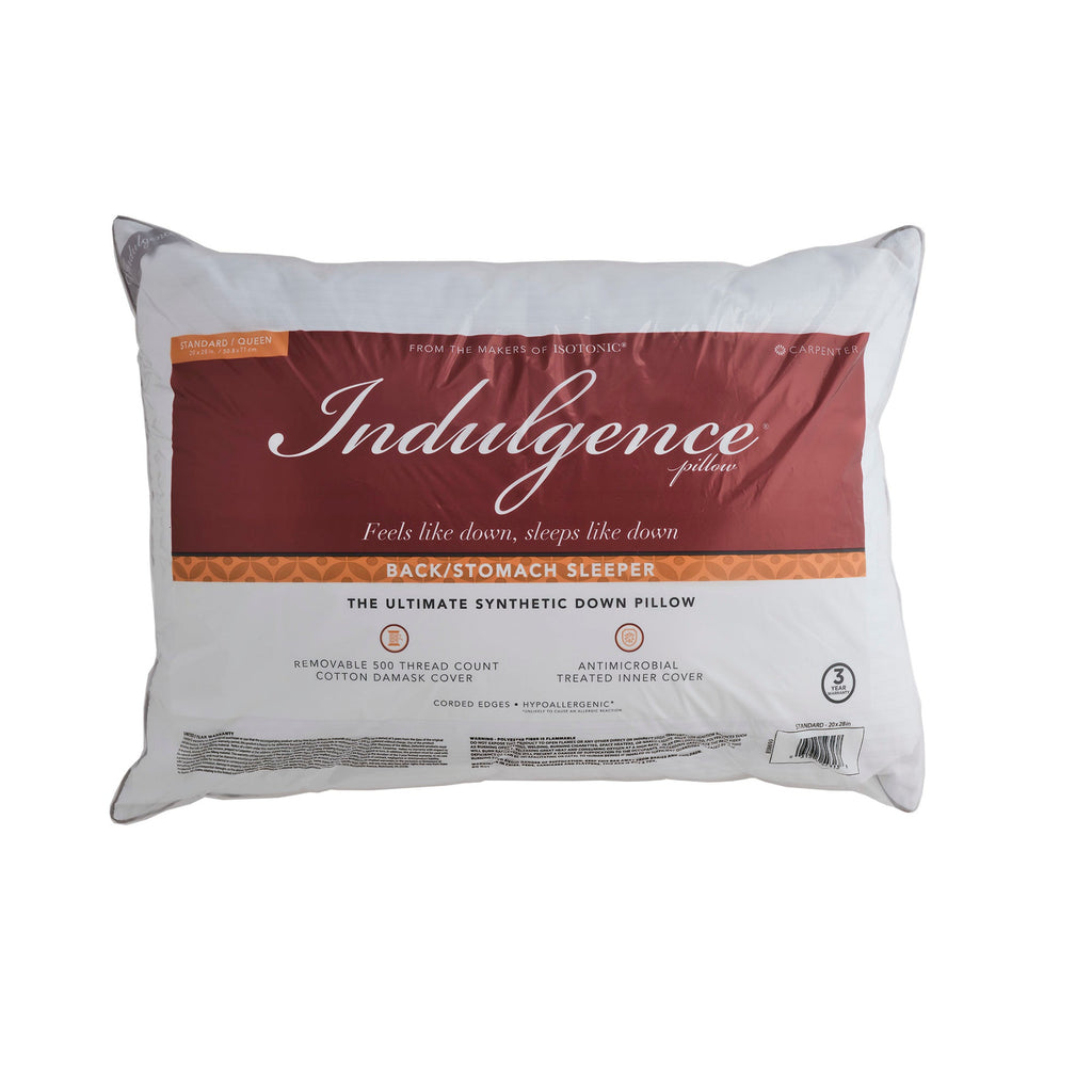 Bed Pillow, Indulgence Synthetic Down, Machine-Washable Care for Sleeping, Reading and Bedroom Comfort, 2 Size Options image 4
