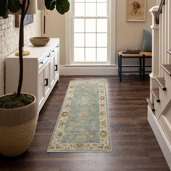 Area Rug, Adalia Amasya Blue for Living Rooms, Bedrooms and Entryways, 7 Size Options, Designed for Hallways, Dining Spaces and Home Decor image 4