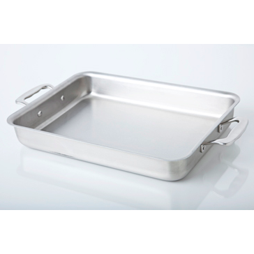 Kitchen Cookware, 9" x 13" Bake & Roast Pan with Handles, Stainless Steel Construction for Stovetop Cooking and Daily Meal Prep image 4