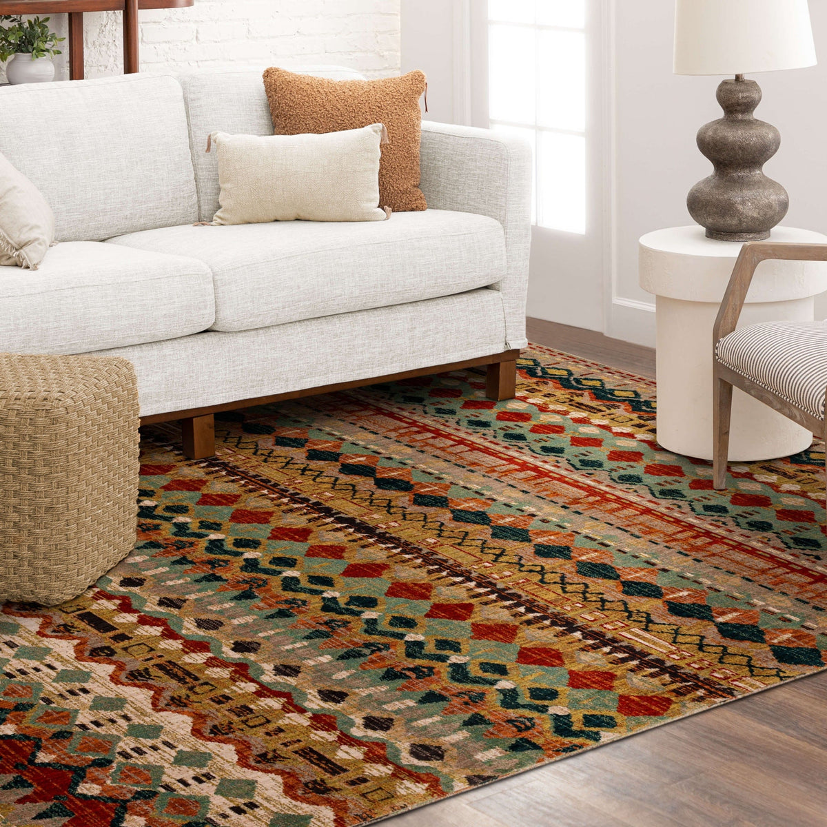 Area Rug, Spice Market Saigon Multi for Living Rooms, Bedrooms and Entryways, 18 Size Options image 4