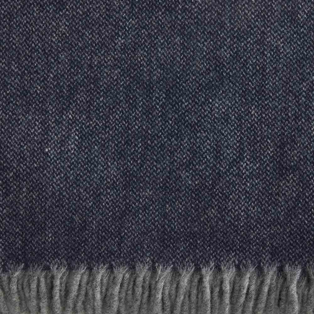 Cozy Throw Blanket, Factory Second Ashby Twill Wool Navy for Sofas, Beds and Relaxing at Home image 4