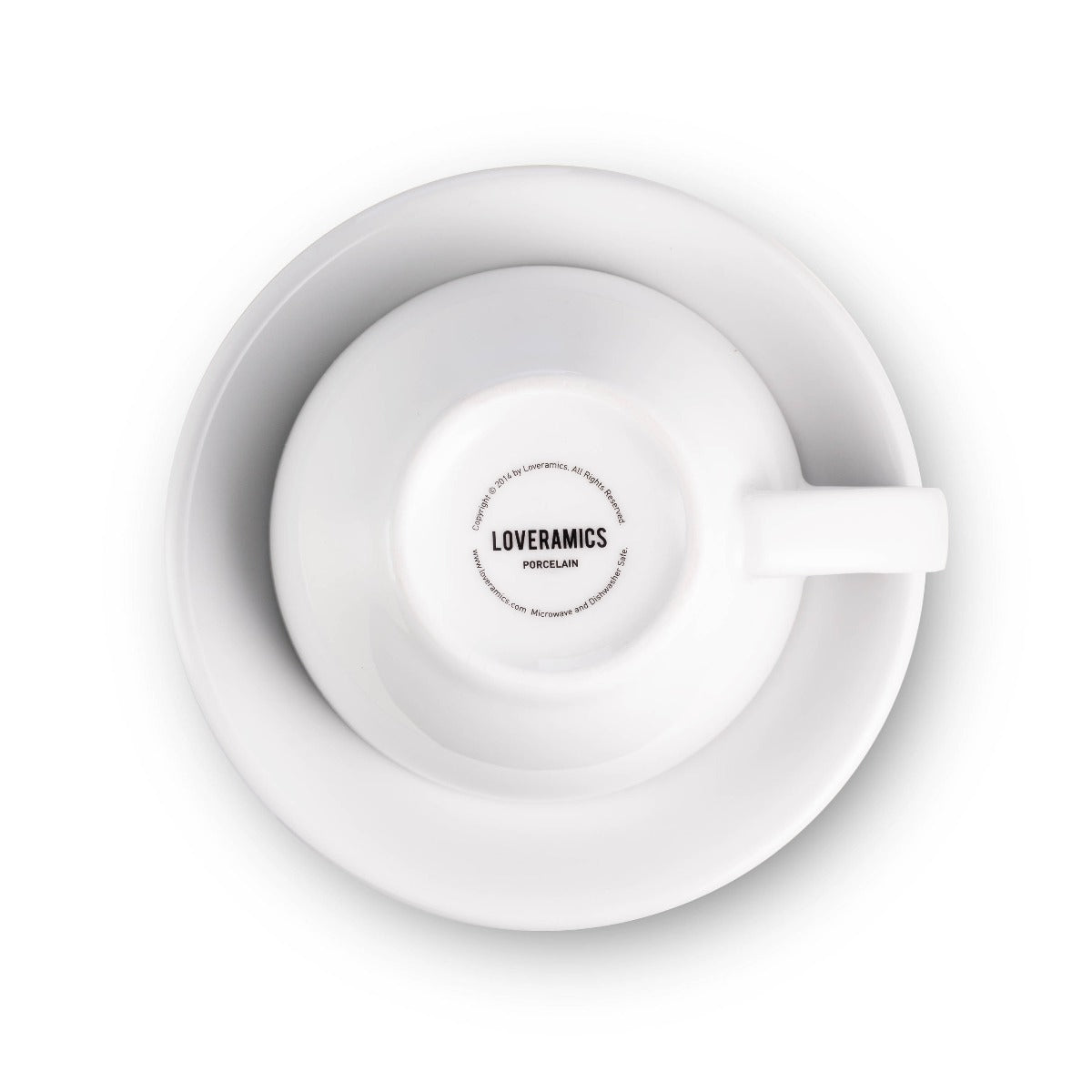 Coffee Mug, Egg Style Latte Cup & Saucer White (10oz, Porcelain Construction for Everyday Drinks, Home and Entertaining image 4
