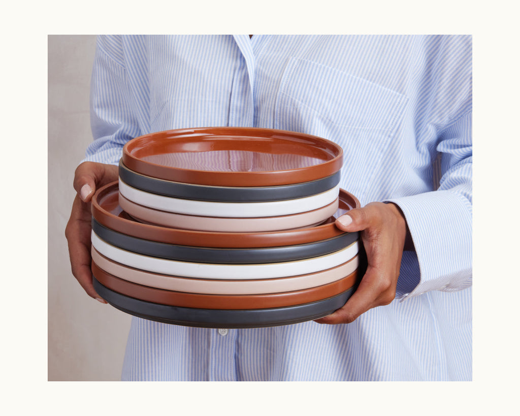 Dinnerware, Salad Plates, Ceramic Construction for Family Dining, Serving and Entertaining, 5 Color Options image 4