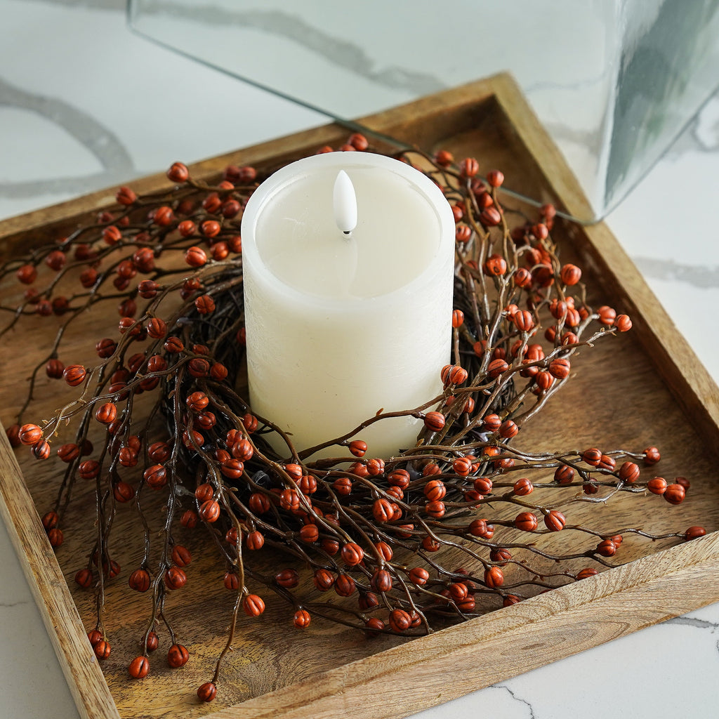 Decorative Candle, Mini Pumpkin Berries Ring for Living Rooms, Bedrooms and Relaxing Evenings image 4