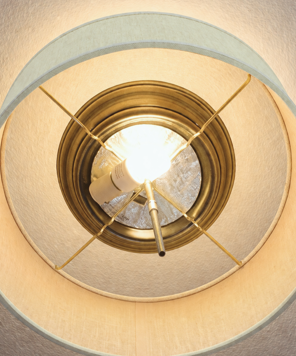 Lamp Shade, 14"W Moderne Flush Mount Conversion Kit for Lamp Replacement, Reading Corners and Living Spaces image 4