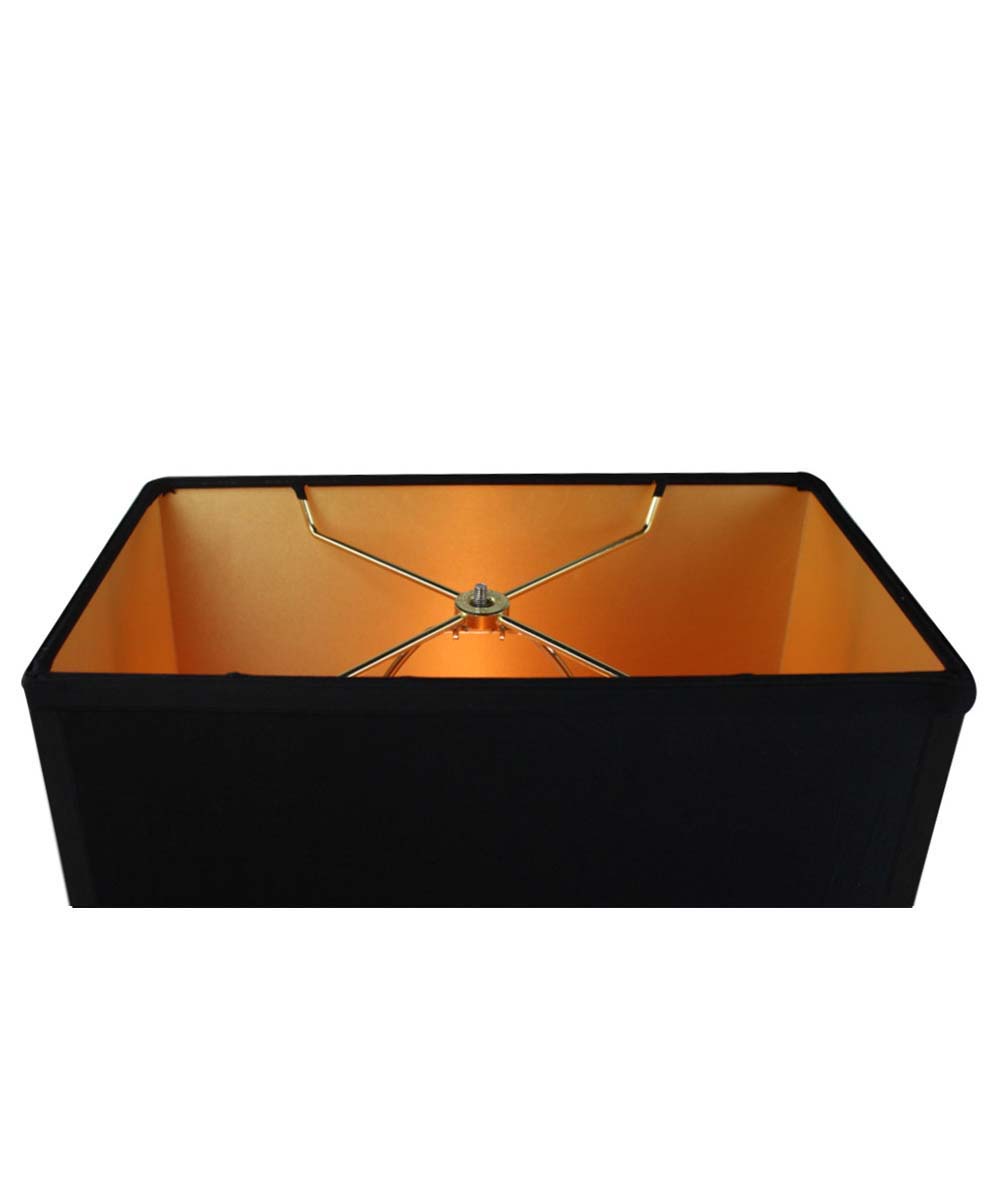 Lamp Shade, 14"W x 10"H Black Rectangular Drum for Table Lamps, Floor Lamps and Home Lighting image 4