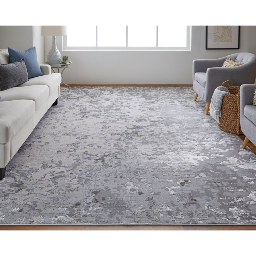 Area Rug, Micah 3336F Silver Gray, Stain-Resistant Finish for Living Rooms, Bedrooms and Entryways, 11 Size Options image 4