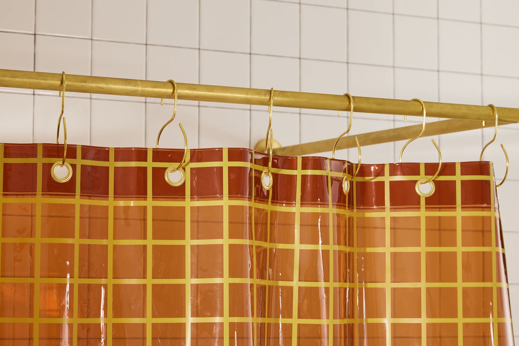 Shower Curtain, 2x2 in Honey, EVA with 30% Recycled Content, 12 Gauge Material for Bathroom Showers, Privacy Screening and Everyday Decor image 4