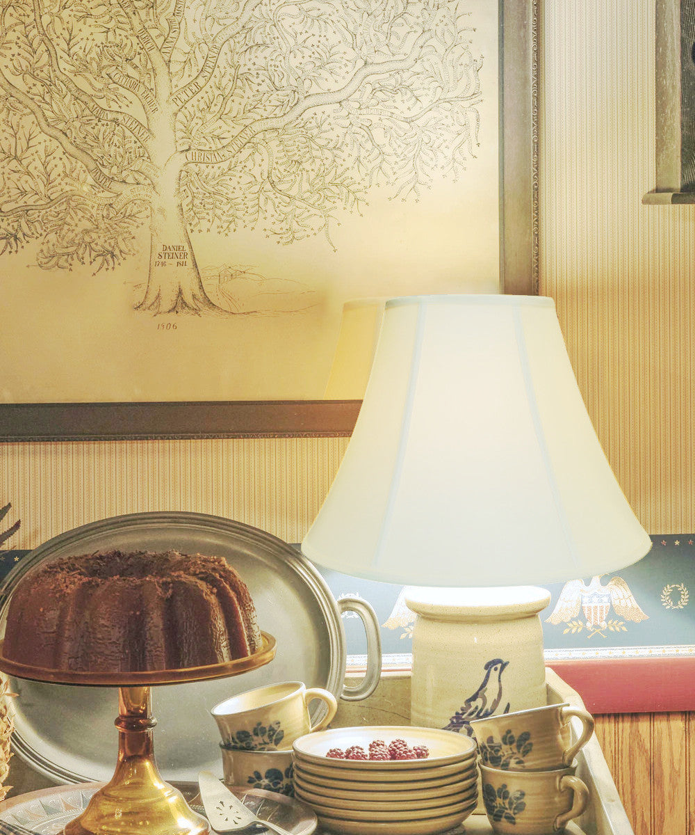 Lamp Shade, 8x17x12 Hollandaise Mix and Match Round Bell for Lamp Replacement, Reading Corners and Living Spaces image 4