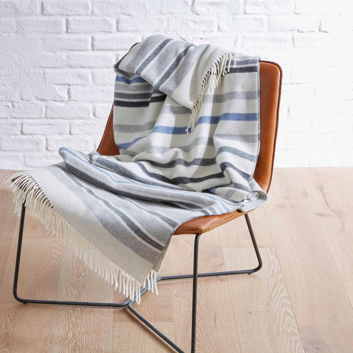 Cozy Throw Blanket, Striped Lambswool for Sofas, Beds and Relaxing at Home, 5 Color Options image 4