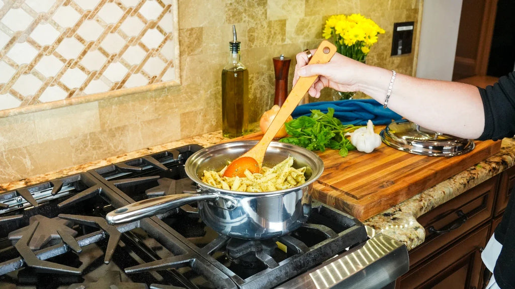 Stainless Steel Saucepan, 3 Quart with Cover, Stainless Steel Construction for Simmering, Reheating and Daily Meal Prep image 4
