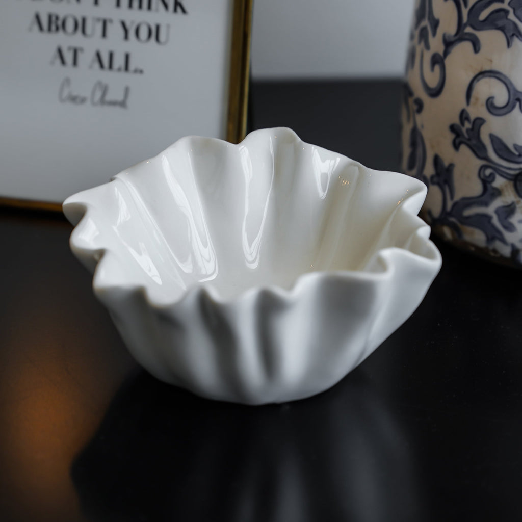 Dinnerware, White Fluted Stoneware Bowl, Ceramic Construction for Family Dining, Serving and Entertaining image 4
