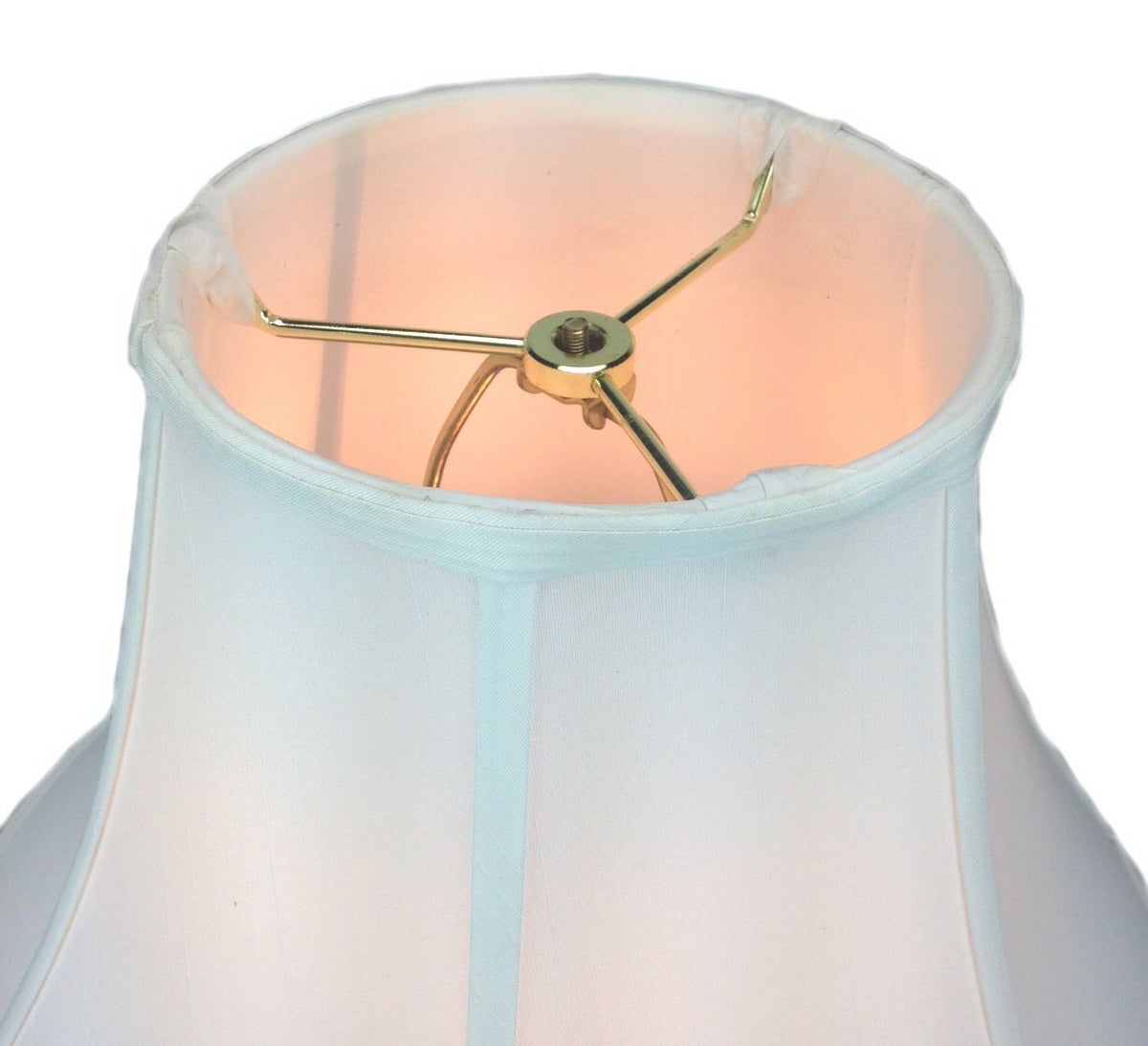 Fabric Lamp Shade, 17"W x 13"H White Bell Shantung for Lamp Replacement, Reading Corners and Living Spaces image 4