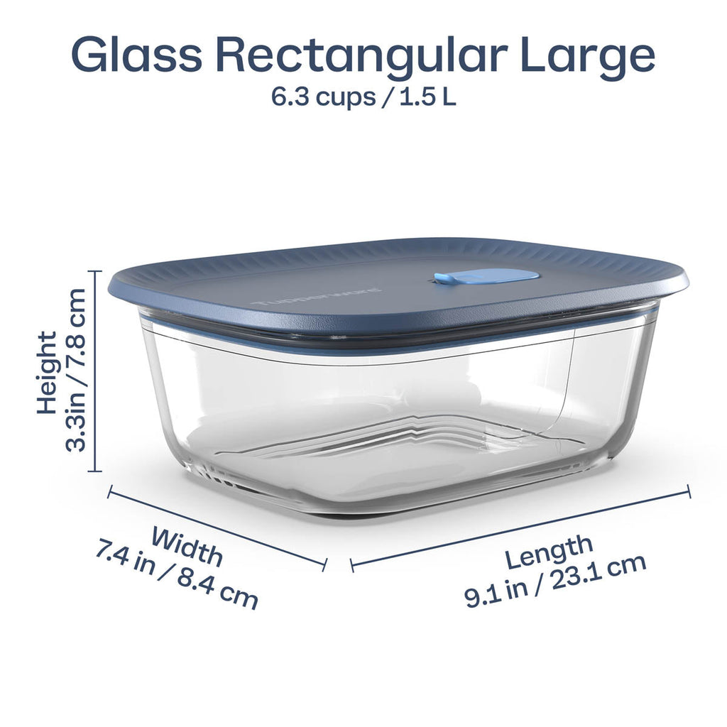 Food Storage Container, Voila Glass Rectangular Large for Lunches, Pantry Storage and Everyday Meals image 4