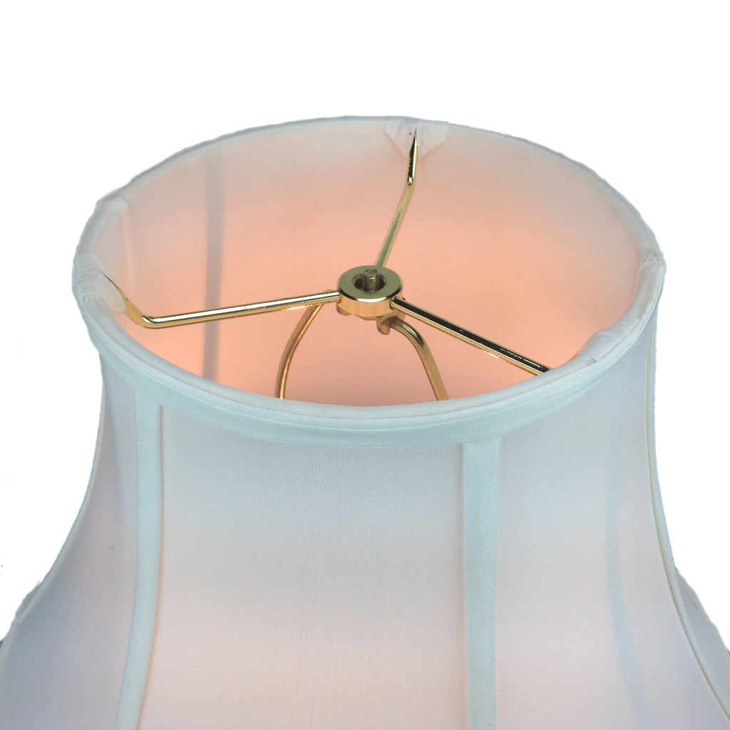 Fabric Lamp Shade, 16"W x 12"H White Bell Shantung for Lamp Replacement, Reading Corners and Living Spaces image 4