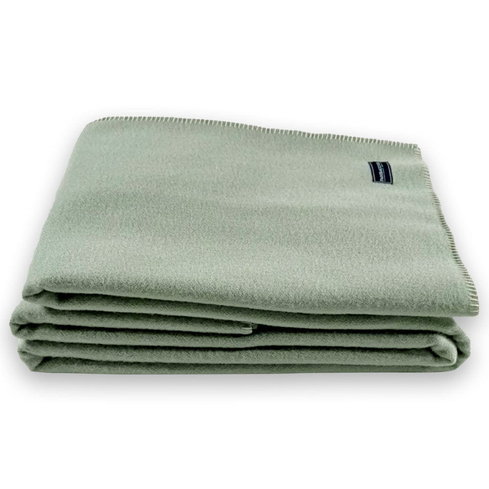 Cozy Throw Blanket, Pure & Simple Wool Sea Glass Green, Lightweight Design for Living Rooms, Bedrooms and Everyday Lounging, 2 Size Options image 4
