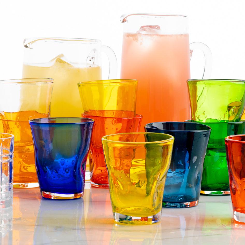 Drinking Glass Set, Yellow Henri 8 oz, Dishwasher-Safe Care for Everyday Drinks, Home and Entertaining image 4
