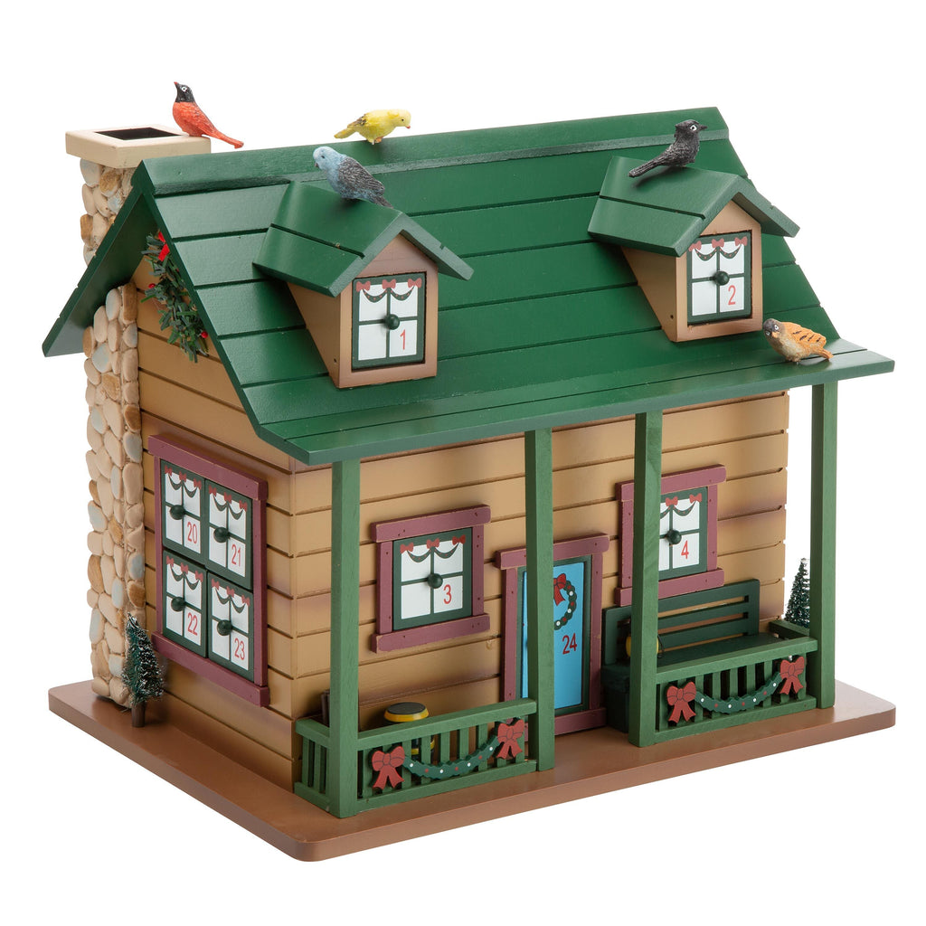 Seasonal Home Decor, Christmas Advent Cabin with Woodland Animals for Mantels, Tables and Seasonal Decorating image 4