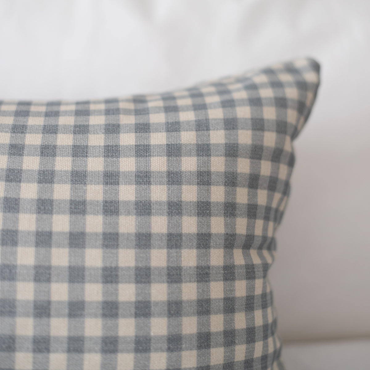 Decorative Pillow Cover Set, Dusty Blue Gingham 18" 20" 22" 26" 12x20", Machine-Washable Care for Sofas, Beds and Living Room Accents image 4