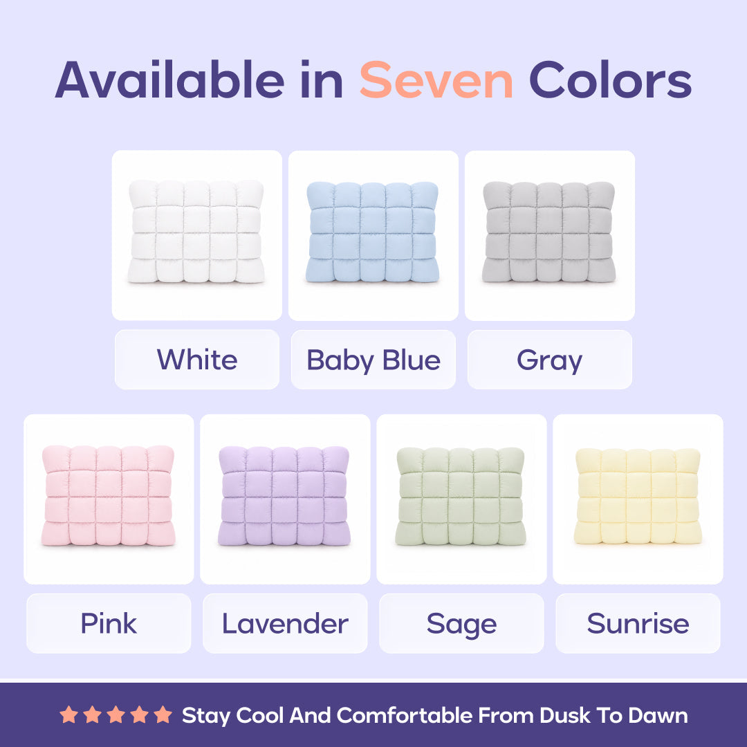 Bed Pillow, Puff, Cooling Comfort for Everyday Sleep and Guest Room Bedding, 2 Sizes and 7 Colors image 4