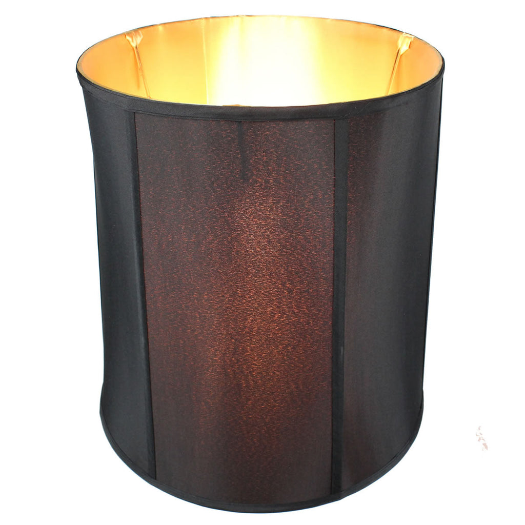Fabric Lamp Shade, 14"x16"x17" Large Drum Black Shantung, Large for Lamp Replacement, Reading Corners and Living Spaces image 4