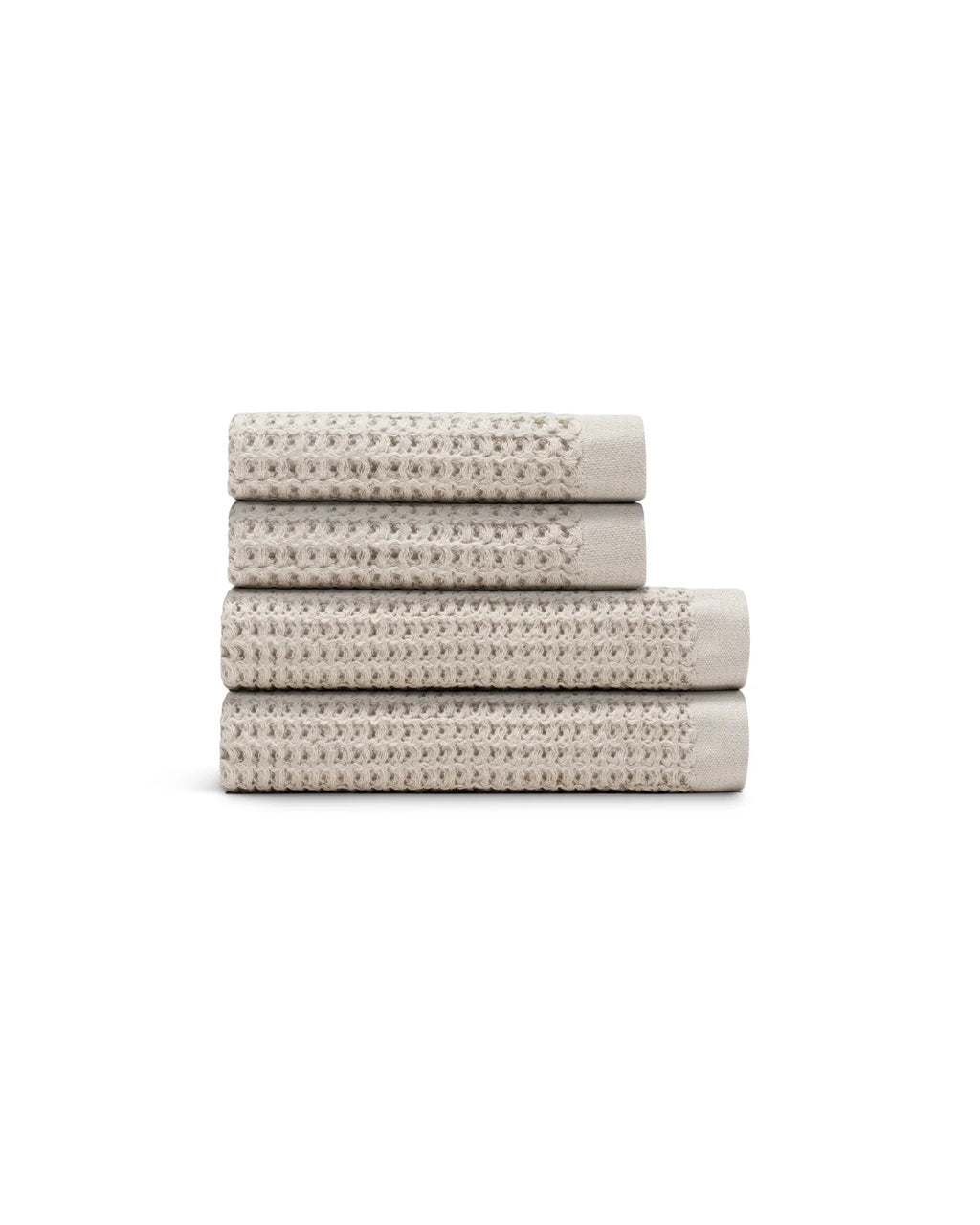 Bath Towel Set, Supima Waffle 4pc Bundle for Home Bathrooms and Everyday Care, 13 Color Options image 4